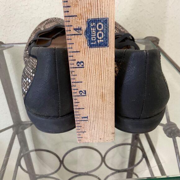 Naturalizer Gabby shoes women's 9.5 Reptile print ballet flats brown slip ons - Picture 5 of 9